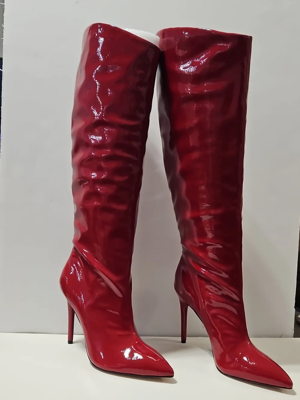 Jessica Simpson Women's Red Patent Knee-High Stiletto Boots